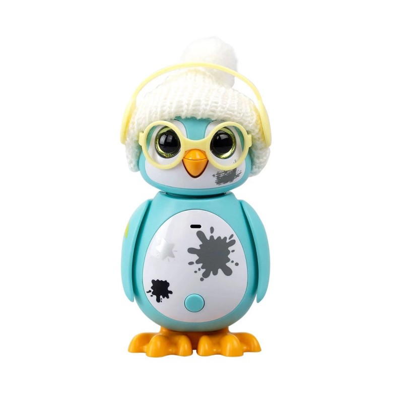 Интерактивна играчка Silverlit мини Пингвин, Светлинни и звукови ефекти, Функция за запис и възпроизвеждане, 10.6 см, 5+ години