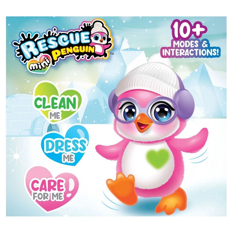 Интерактивна играчка Silverlit мини Пингвин, Светлинни и звукови ефекти, Функция за запис и възпроизвеждане, 10.6 см, 5+ години