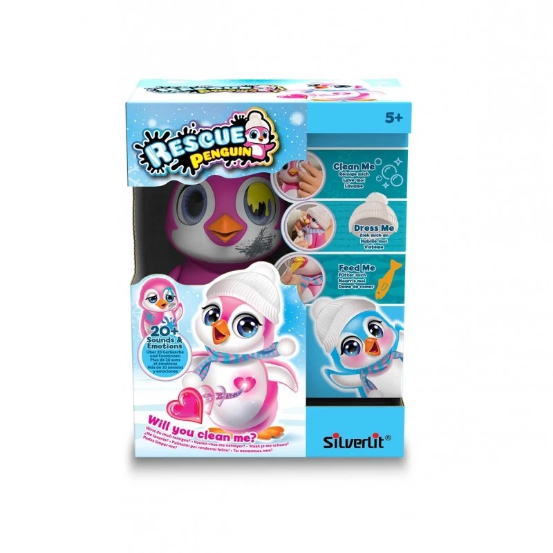 Интерактивна играчка Silverlit Пингвин, Над 20 звуци и емоции, 25.4 х 19 х 11.4 см, 5+ години