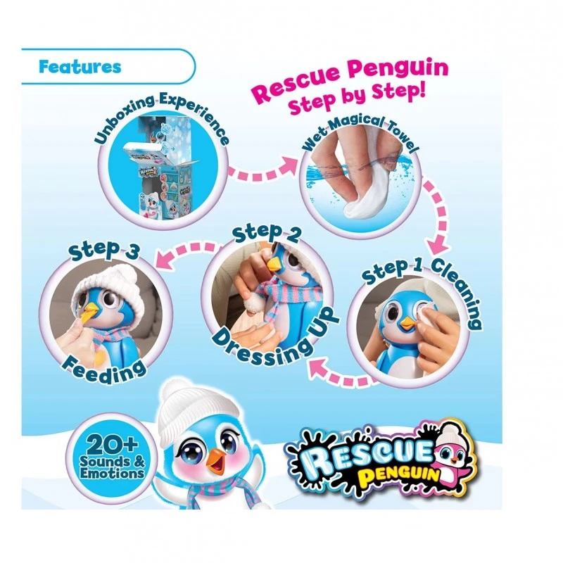 Интерактивна играчка Silverlit Пингвин, Над 20 звуци и емоции, 25.4 х 19 х 11.4 см, 5+ години