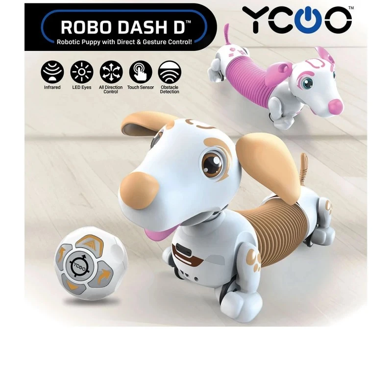 Робо-Дакел Silverlit, Светлинни и звукови ефекти, 18.1 х 24.1 х 40.6 см., 5+ години, Беж