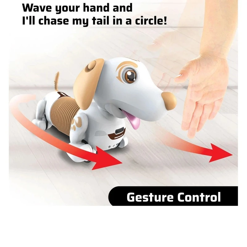 Робо-Дакел Silverlit, Светлинни и звукови ефекти, 18.1 х 24.1 х 40.6 см., 5+ години, Беж