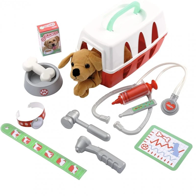 Игрален комплект Ecoiffier, Ветеринарна клиника, 15 части, 7600001909