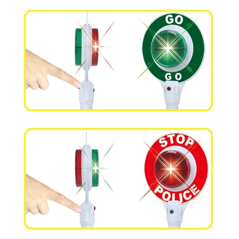 Стоп палка със светлина Go/Stop, 11.6 x 25 cm, 3+ години