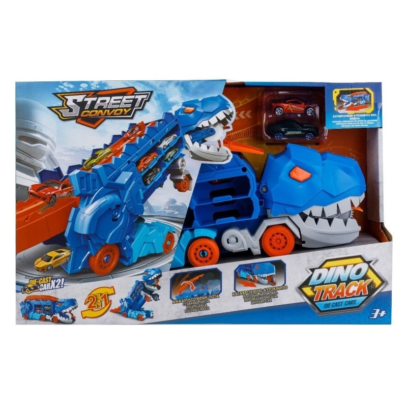 Писта - камион "Динозавър" с 2 превозни средства, 46x15x30cm, 3+ години