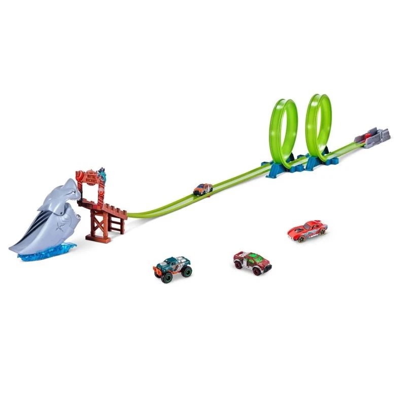 Писта с количка, Loops Zuru Shark Attack Track, Дължина на пистата 2,63 cm, 40x8x30cm, 3+ години