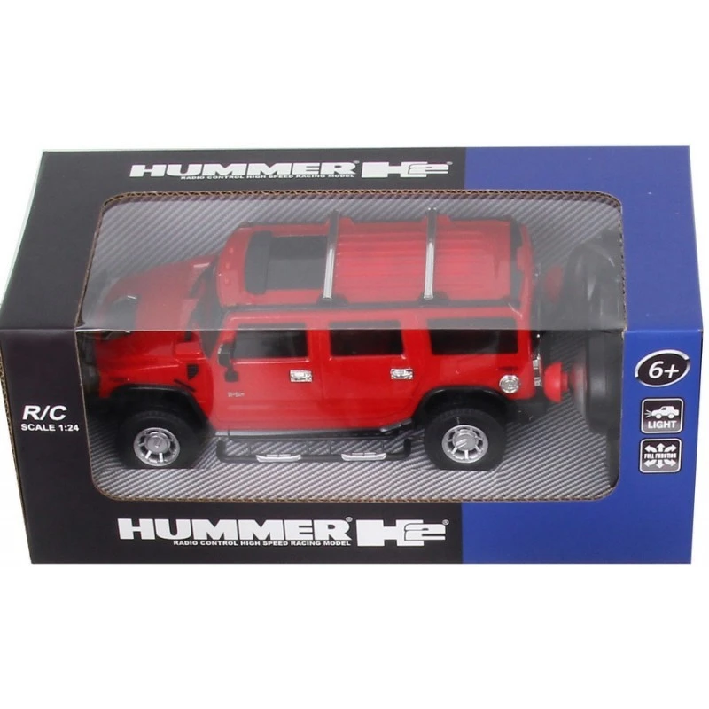 Метална кола 1:24 R/C Hummer H2, Радиоуправляем модел, Светлини, 28x14x11 cm