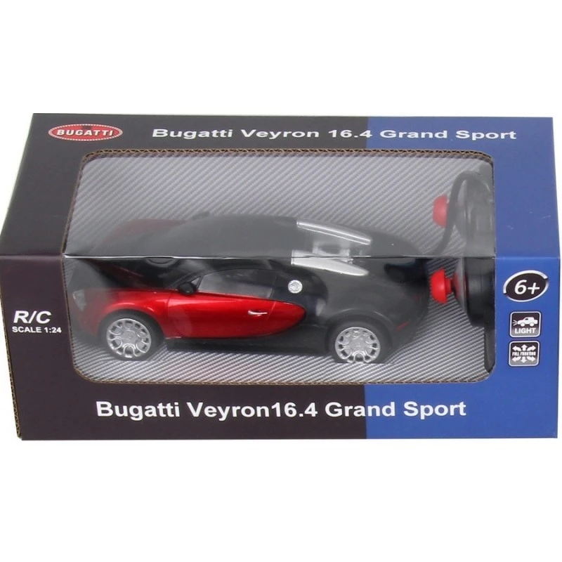Метална кола 1:24 R/C Bugatti Veyron, Радиоуправляем модел, Светлини, 27x14x11 cm
