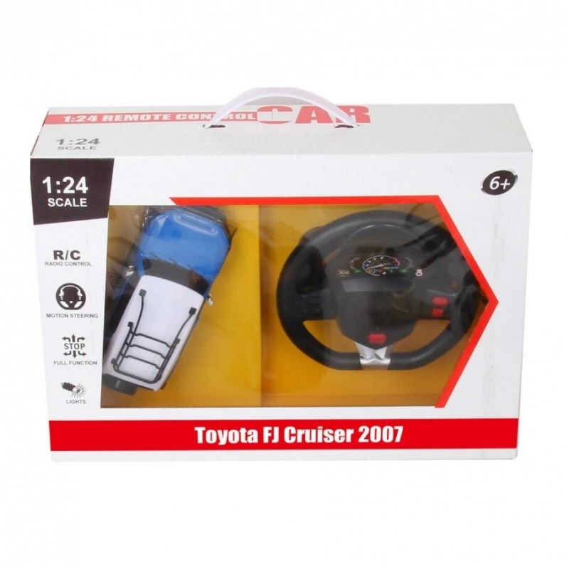 Метална кола 1:24 R/C Toyota FJ Cruiser със дистанционно тип волан, Радиоуправляем модел, Светлини, 42x13x29 cm