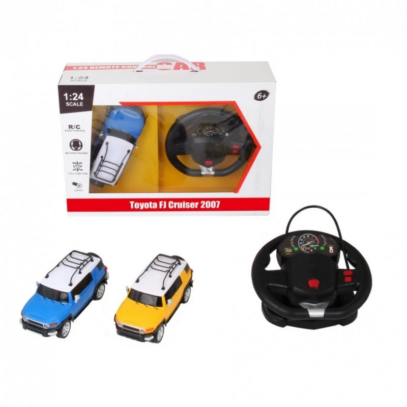 Метална кола 1:24 R/C Toyota FJ Cruiser със дистанционно тип волан, Радиоуправляем модел, Светлини, 42x13x29 cm