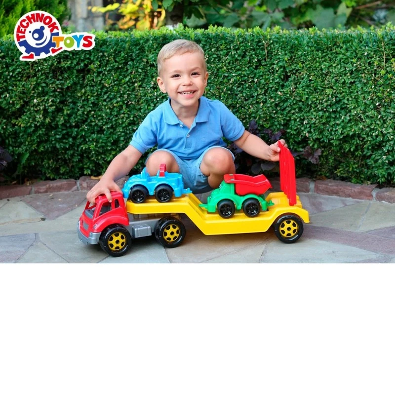 Камион автовоз с 2 колички Technok, 64х21х24 см, 3+ години