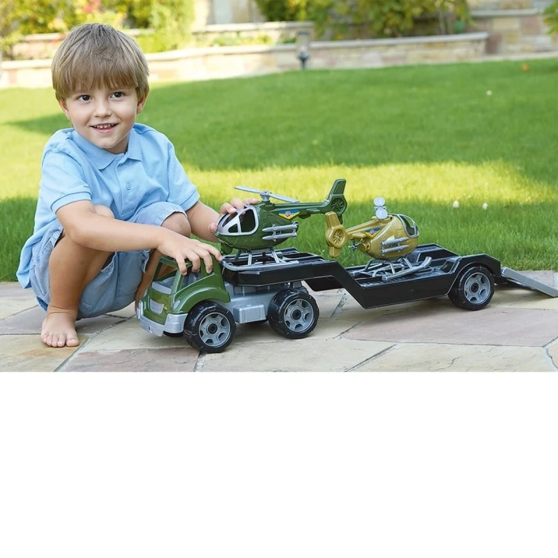 Военен камион-транспортьор с 2 хеликоптера, 65х27х20 см, 3+ години