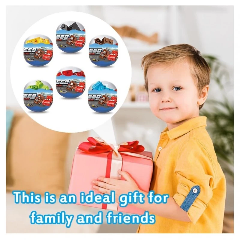 Мини конструктори колички Cars - колекция от 6 бр., 219 части, 7 - 8 см, 3+ години