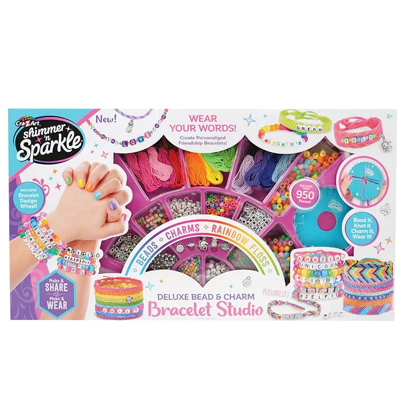Творчески комплект: Студио за направа на гривни, Cra-Z-Art Shimmer n Sparkle, 45 х 28 х 5 cm