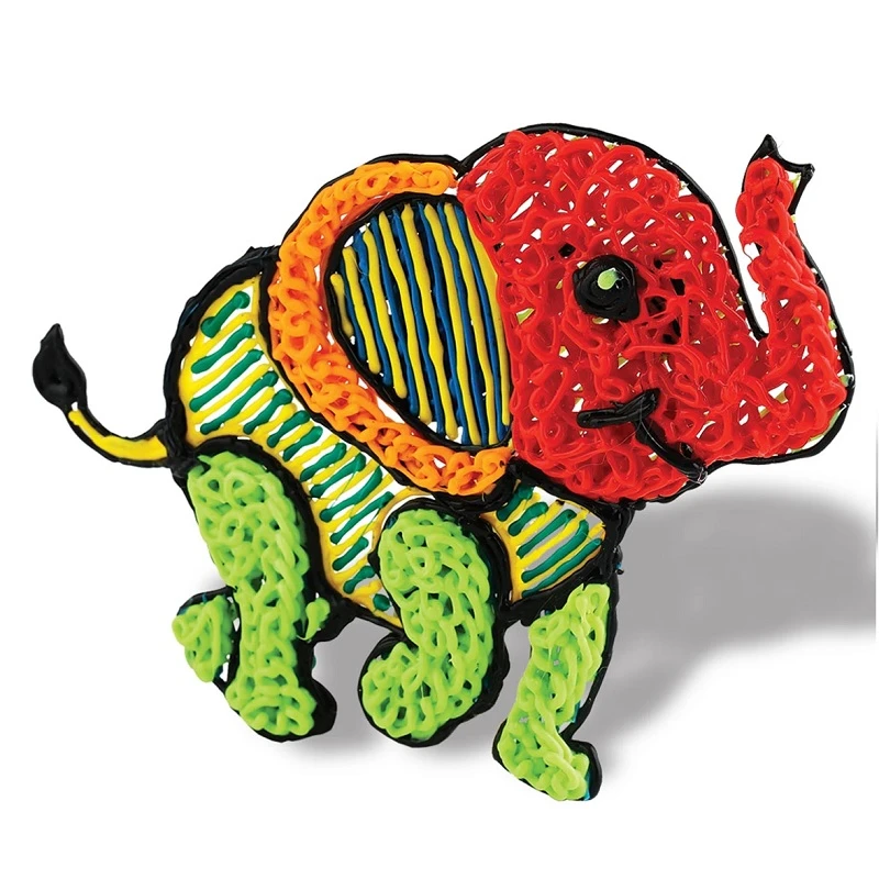 Химикал за рисуване на 3D картинки на животни с 8 креативни модела, 3D Pen Fantasy animals, 7 x 34 x 32.3 см