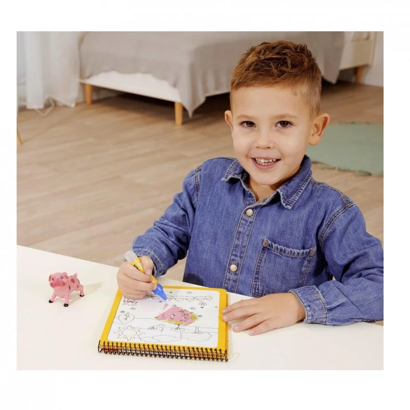 Детска водна книжка Ферма с фигурка, 17 х 19 cm, 4 страници за оцветяване, 2+ години