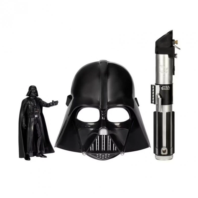 Комплект за игра Hasbro Star Wars, Фигурка Dart Vader 15 cm, Маска и светлинен меч, 5+ години