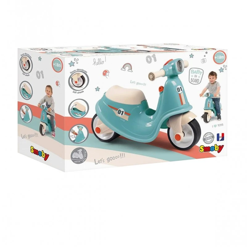 Моторче - скутер за прохождане и баланс Smoby, My first bike, Corolle, 64,5 х 34 х 47,5 см., 2+ години, Син