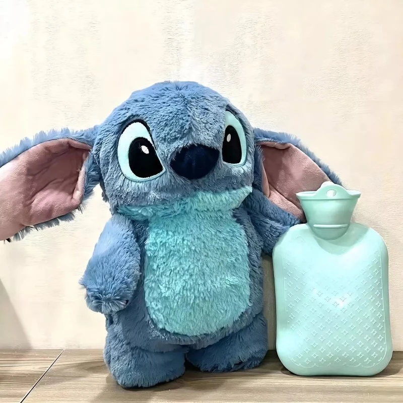 Плюшена играчка-възглавница за компреси Disney Stitch n Angel, 2 в 1, Затопляща и Охлаждаща, 30 х 18 см., 2+ години