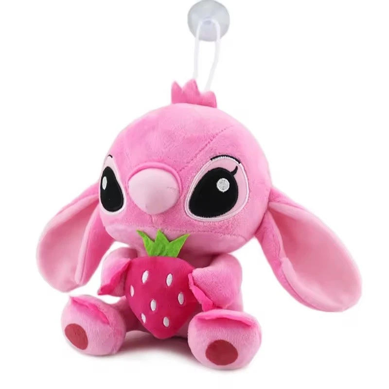 Плюшена играчка Angel with fruit, Lilo and Stitch, 20cm, 3+ години, Розов