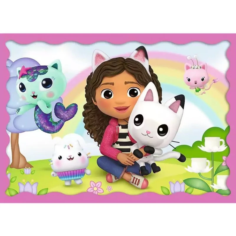 Детски пъзел Trefl, 4в1, Gabby's Dollhouse, 207 части, 4+ години