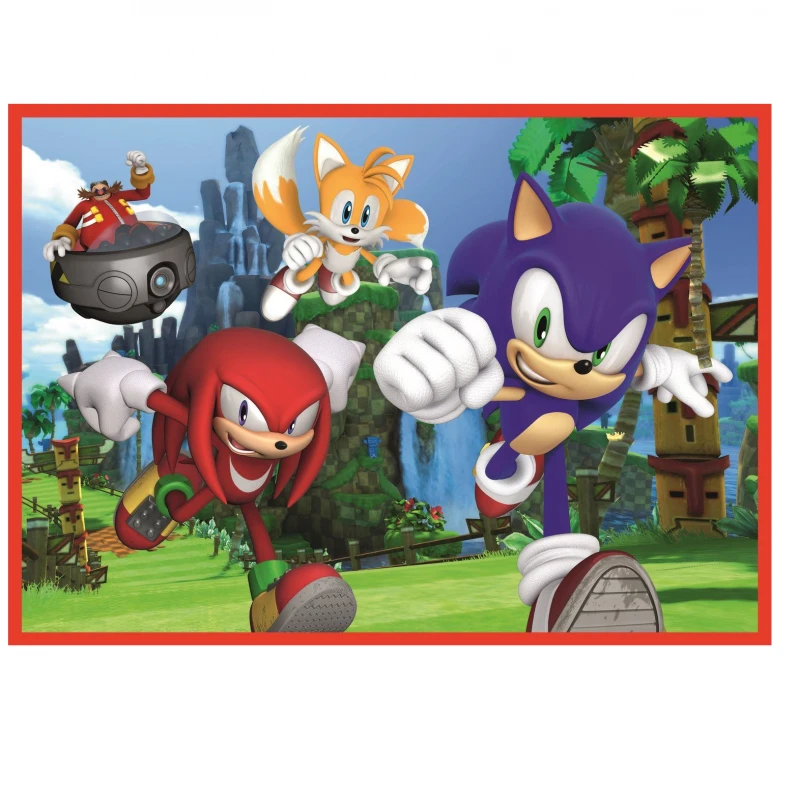 Детски пъзел Trefl, 4в1, Sonic, 207 части, 4+ години
