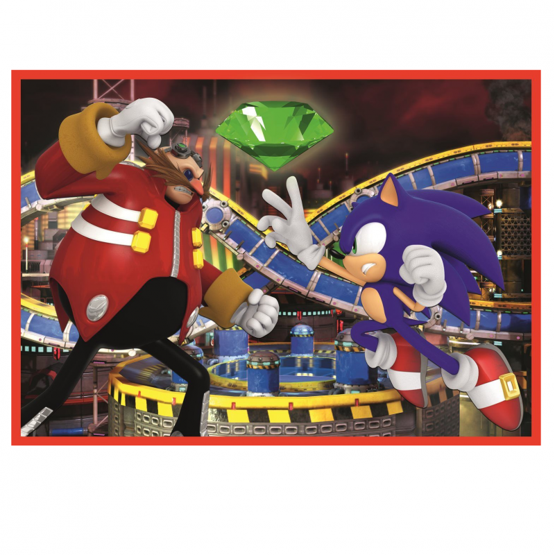 Детски пъзел Trefl, 4в1, Sonic, 207 части, 4+ години