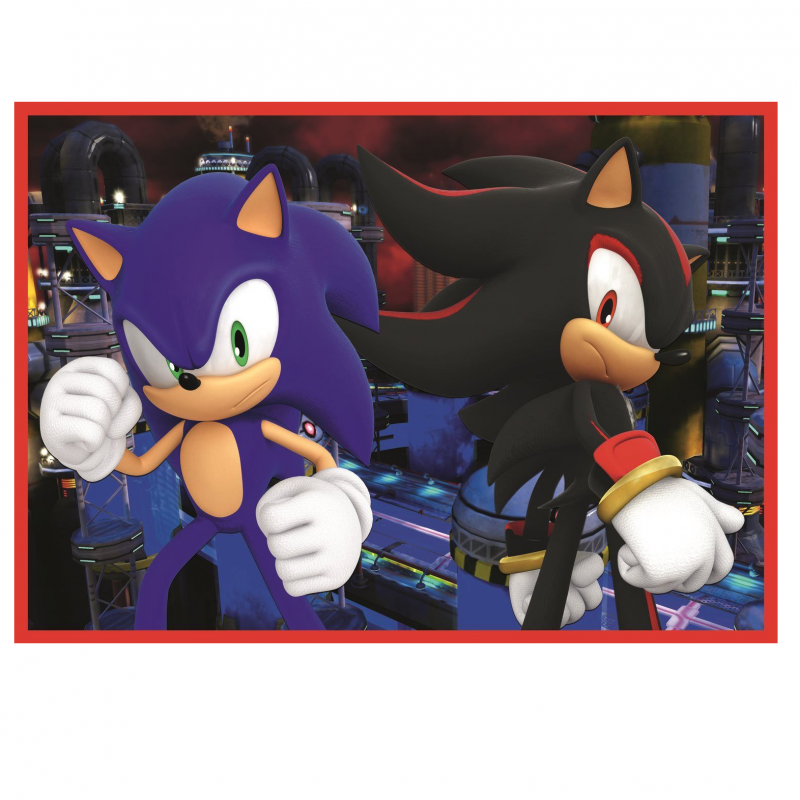 Детски пъзел Trefl, 4в1, Sonic, 207 части, 4+ години