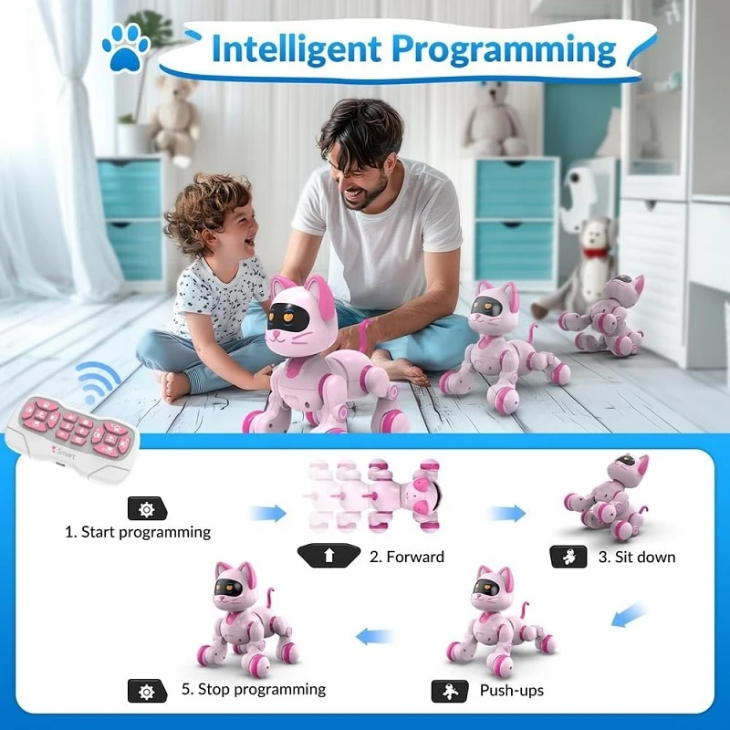 Интерактивен робот с дистанционно КОТЕ R/C, Smart , 23.6 x 20.1 x 24.9 cm, 3+ години