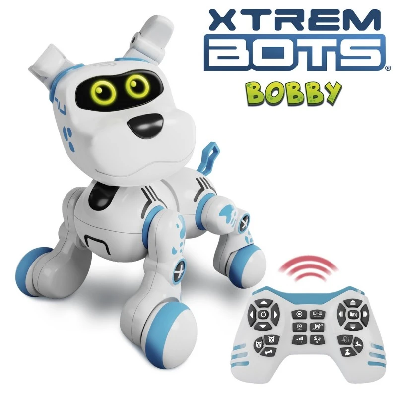 Интерактивен робот - куче XTREM BOTS Bobby, Дистанционно управление за програмиране на 40 функции, 5+ години