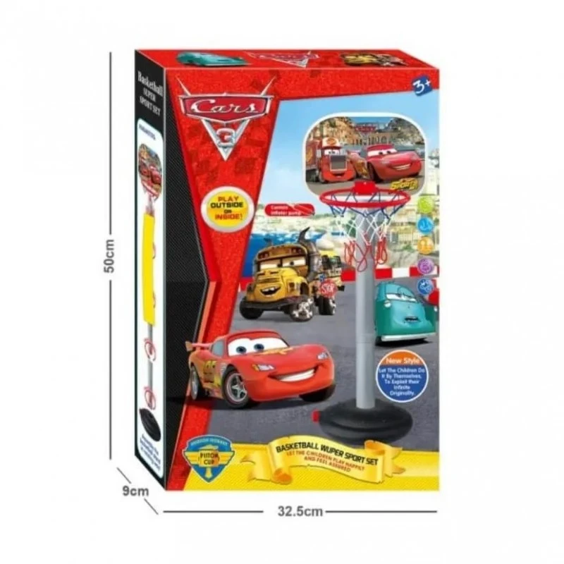 Баскетболен кош на стойка с мини топка Колите, Cars MaQueen 125 cm