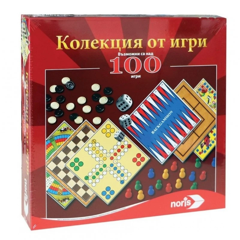 Детски настолни игри Noris, Колекция от 100 игри, 3+ години