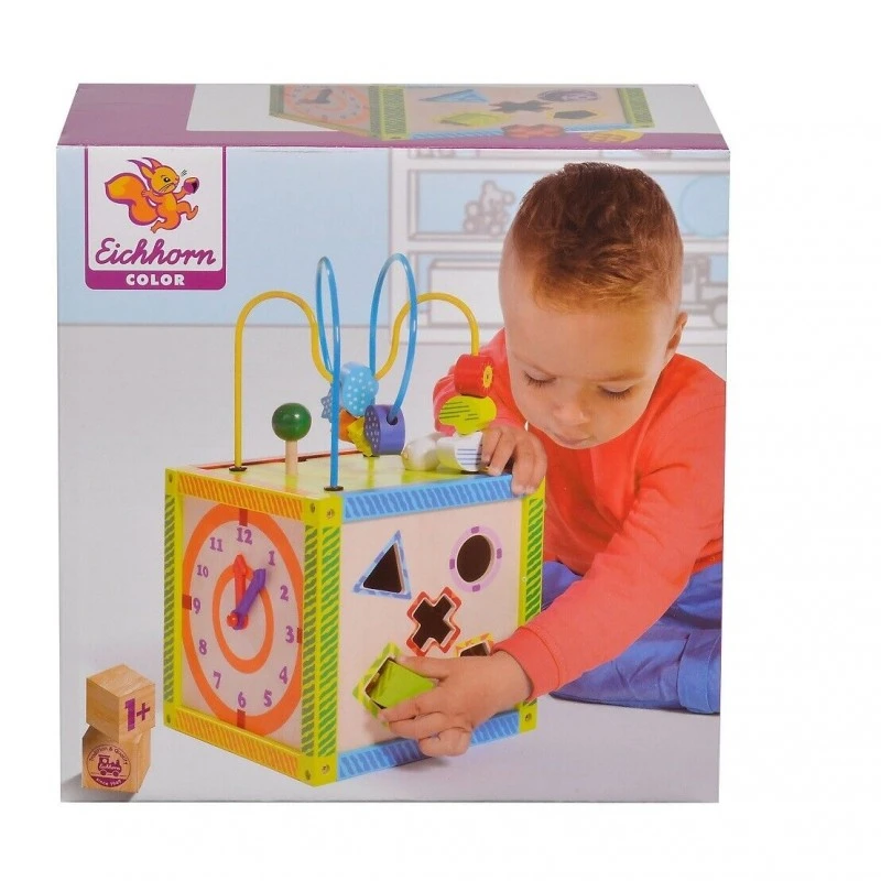 Дървена играчка Куб Eichhorn, 20 х 38.5 х 20 cm, 1+ години