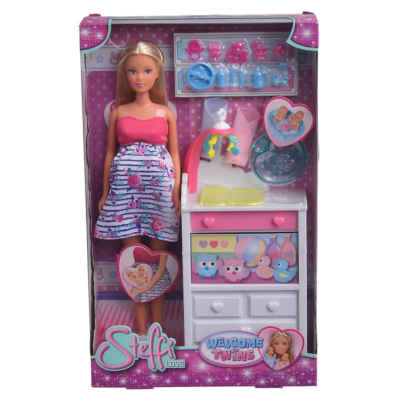 Кукла Стефи Лов бременна с близнаци, Steffi Love Welcome Twins Doll Set, 33 x 7 x 20 cm