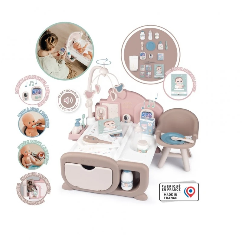 Игрален комплект Smoby Baby Nurse, Стая за кукли - Cocoon, със звуци, 59 x 43 x 48 cm, 3+ години