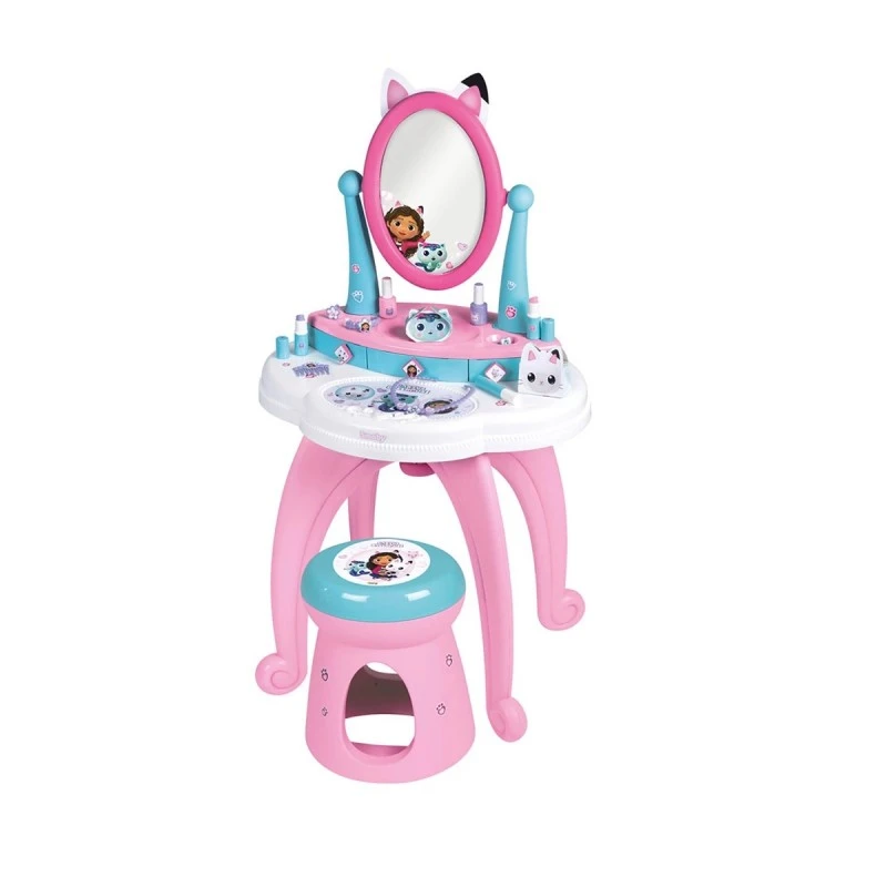 Игрален комплект Smoby, Козметична тоалетка с аксесоари Gabby's Dollhouse 2 в 1, 49 x 36 x 87 см, 3+ години