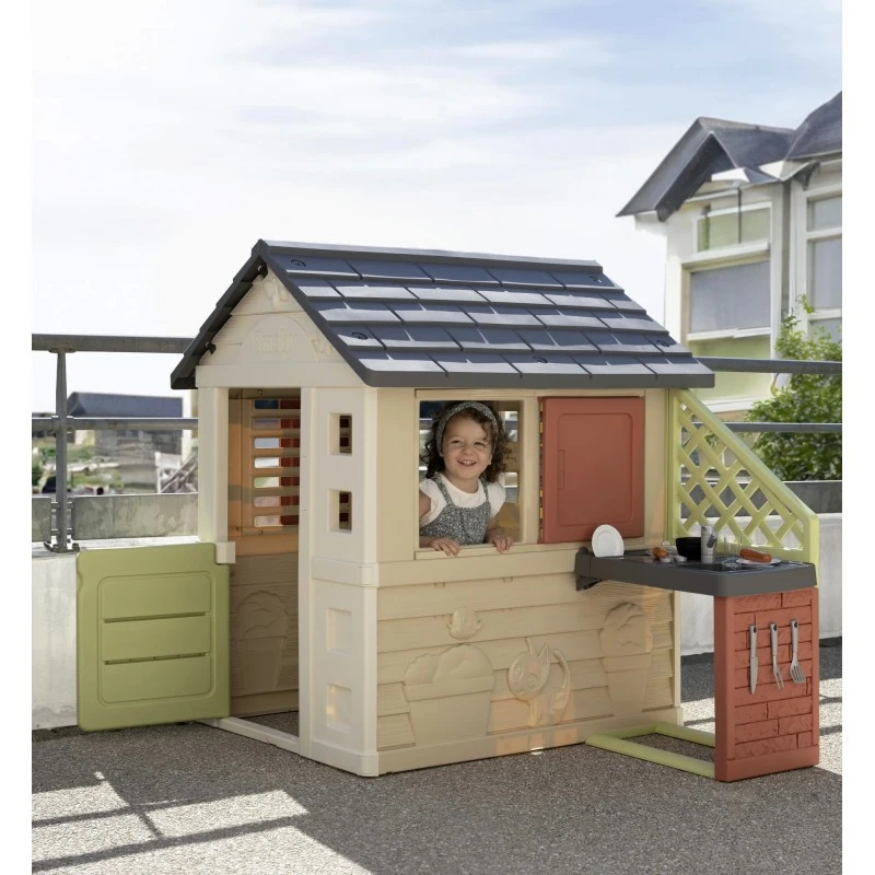 Детска градинска къща за игра Fun Playhouse Nature, 145x110x127 cm