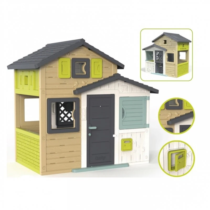 Детска къща за игра, Smoby Friends, пластмасова, многоцветна