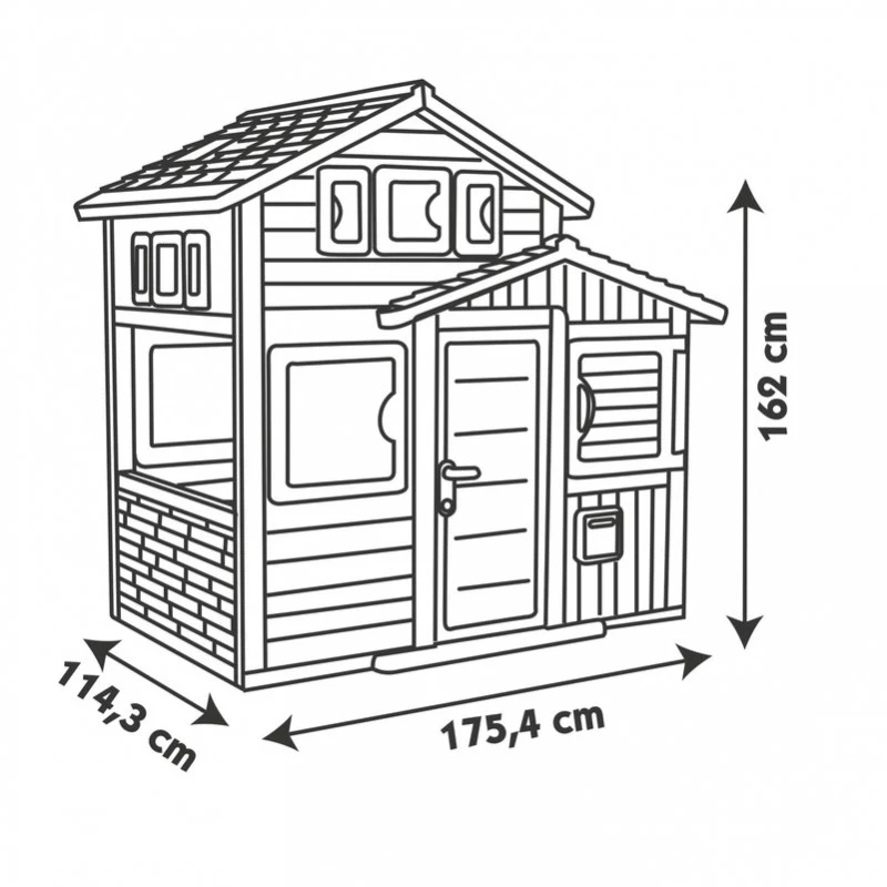 Детска къща за игра, Smoby Friends, пластмасова, многоцветна
