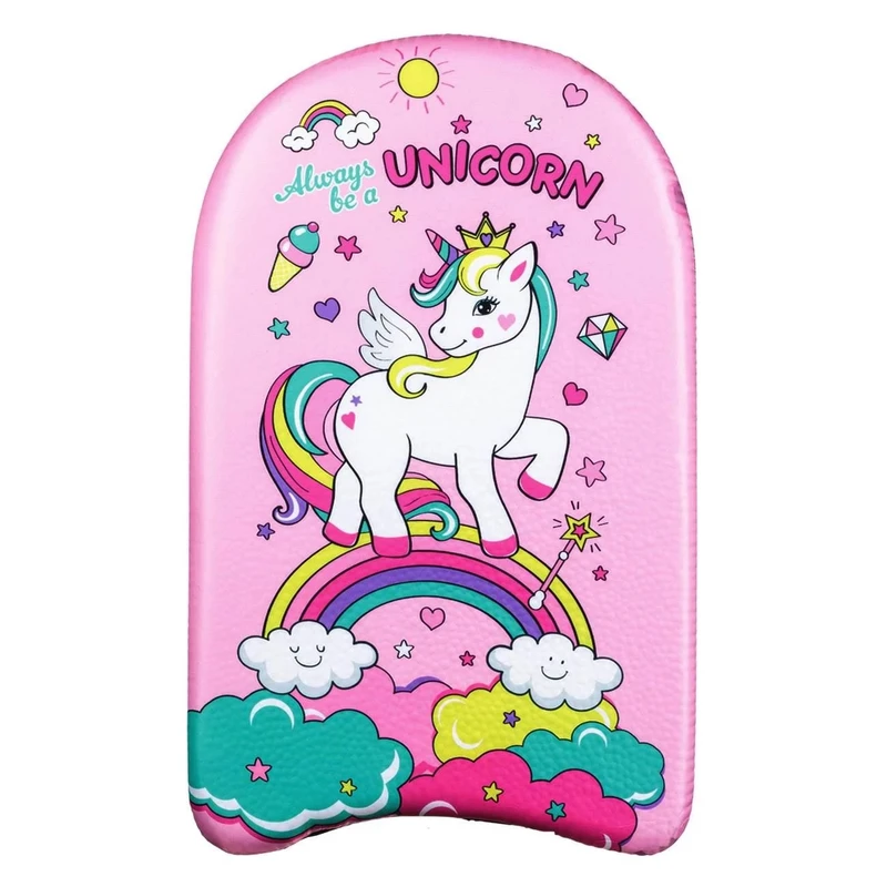 Детска дъска за плуване Unicorn Rainbow, 45 х 26 cm, Розов