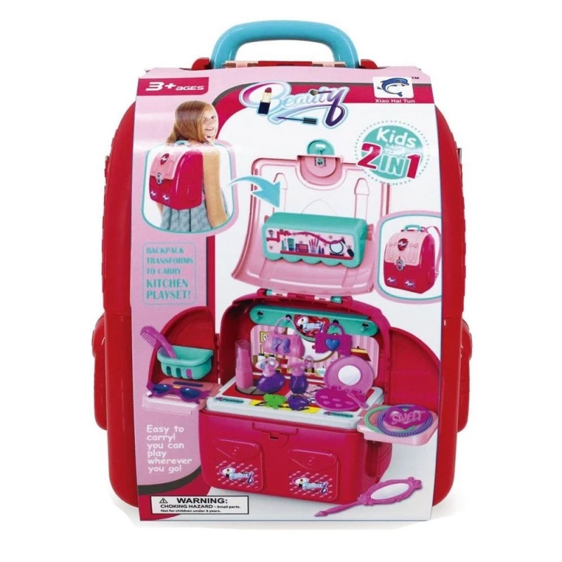 Детско Козметично студио в раница с аксесоари, 34 х 13 х 36, 50 см, 3+ години