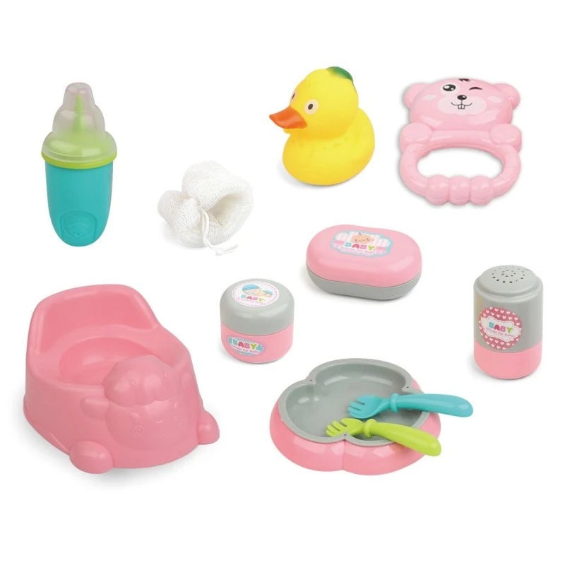 Комплект пикаещо бебе с аксесоари Dimbo, В банята, 35.5 см, 3+ години