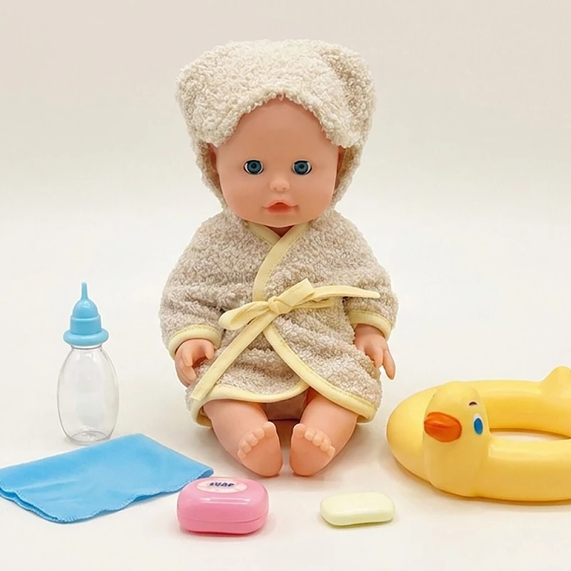 Комплект Кукла-бебе (36см) с халат и пояс, Bambolina Teddy, 35x11x32 cm