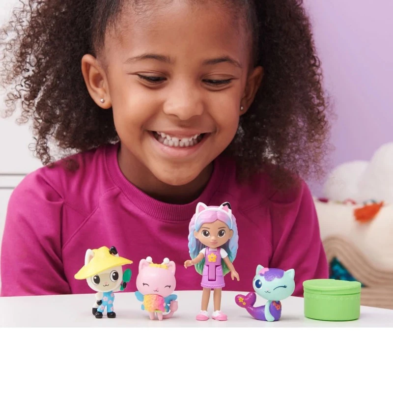 Комплект от 4 фигурки Gabby's Dollhouse - Gabby and her friends, 16.85 х 4.15 х 21.91 cm, 3+ години