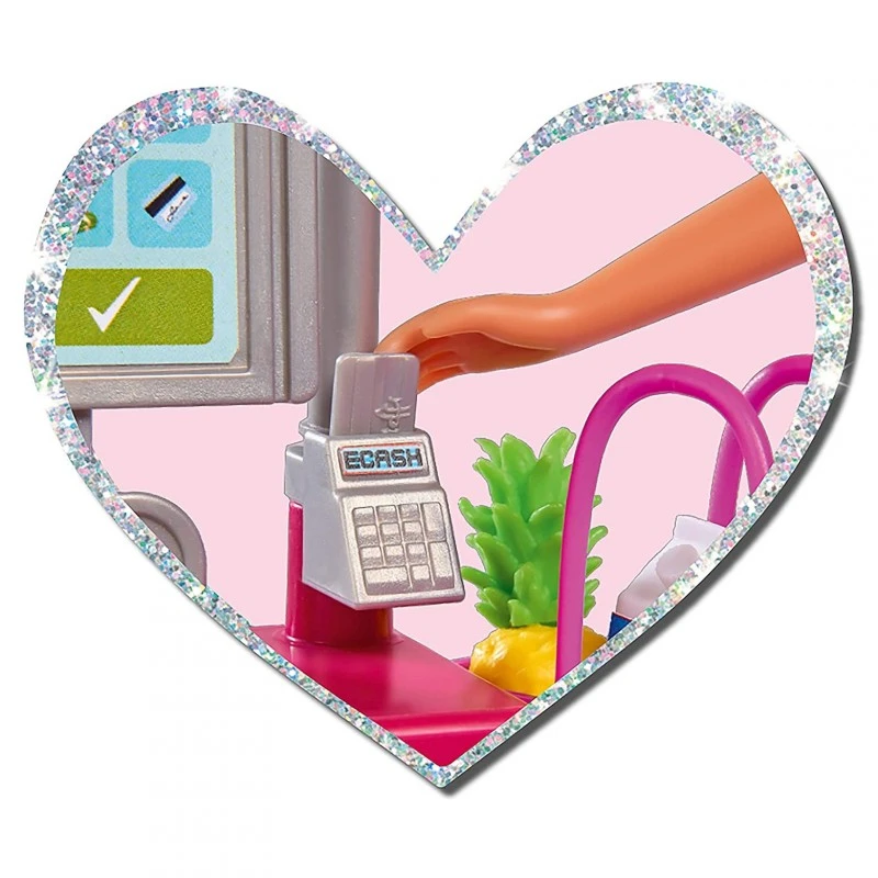 Кукла Simba Toys Steffi Love, Стефи в супермаркета, със звуци и светлини, 5 x 32 x 40 cm