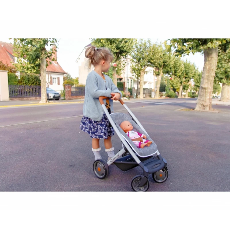 Количка за кукли Smoby, 3 в 1, Сива