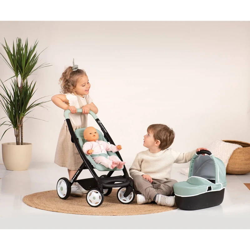 Количка за кукли Smoby, 3 в 1, Цвят Мента