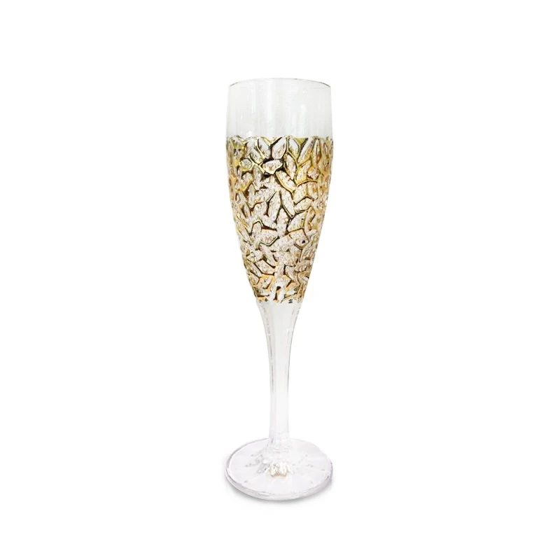 Чаша за шампанско Bohemia 1845 Nicolette Golden Marble 180ml, 6 броя на  цена 219лв. от Техномаркет