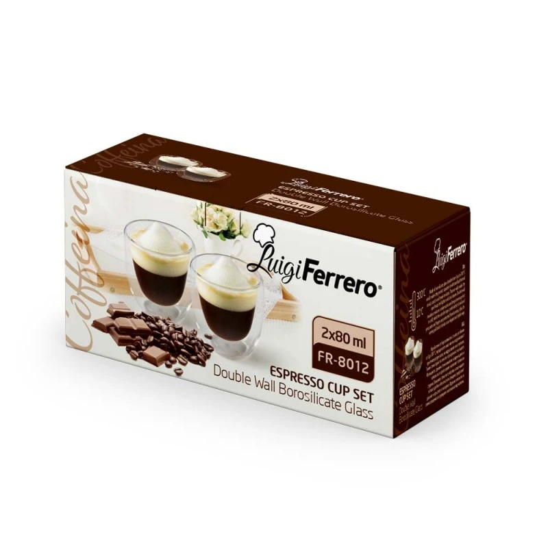 Чаша за еспресо Luigi Ferrero Coffeina FR-8012 80ml, 2 броя