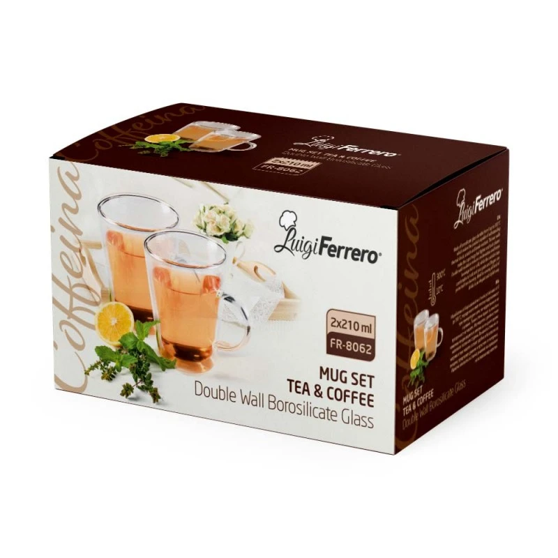 Чаша за чай и кафе Luigi Ferrero Coffeina FR-8062 210ml, 2 броя